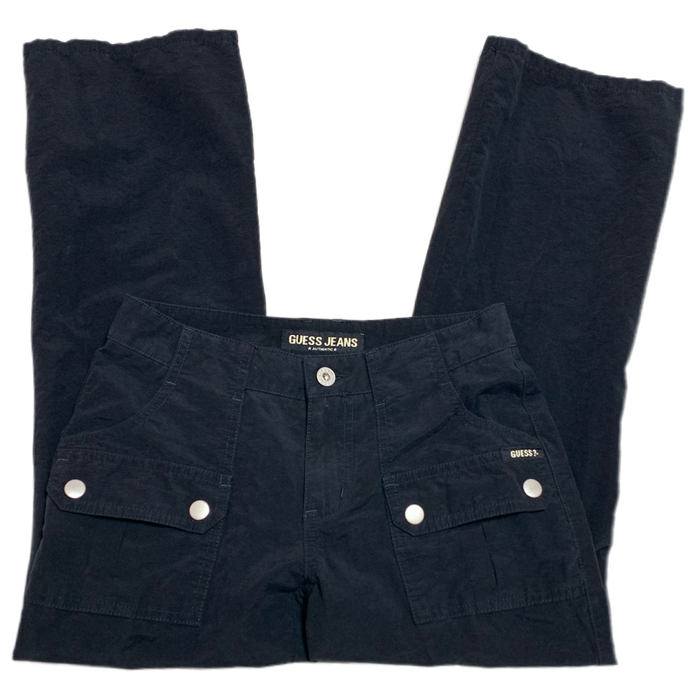 VTG Y2K Guess Jeans Black Cargo Pants 24